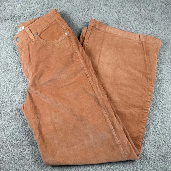 Roxy NEW Surf In Cloud Corduroy Pants in Camel Women's Wide Leg High Waist 29 - Picture 1 of 10